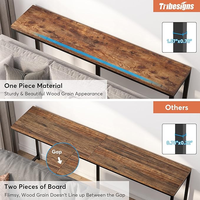 Tribesigns 70.9 inch Extra Long Console Table Behind Couch, Easy Assembly Sofa - Image 6