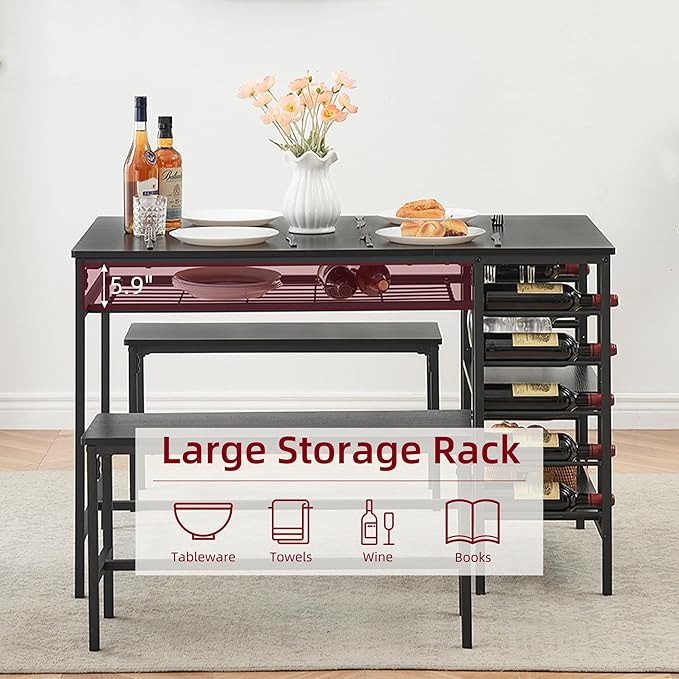 IDEALHOUSE Dining Table Set for 4, Kitchen Table Set for 4 - Image 5