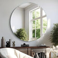 36" Frameless Beveled Round Mirror by UMZODO