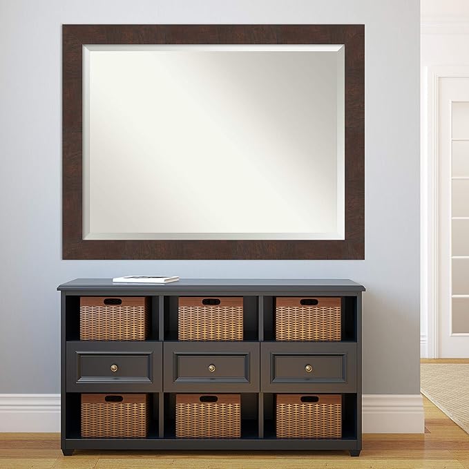 Amanti Art Brown Bathroom Mirror - Image 5
