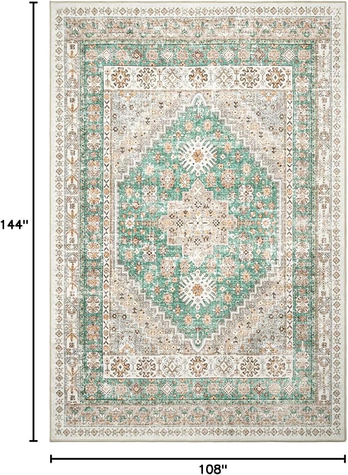 zesthome 9x12 Area Rugs, Stain Resistant Washable Rug, Ultra-Thin Rugs - Image 2