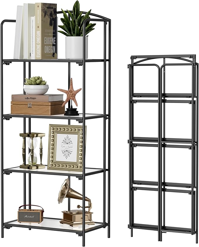 Crofy No Assembly Folding Bookshelf by Crofy