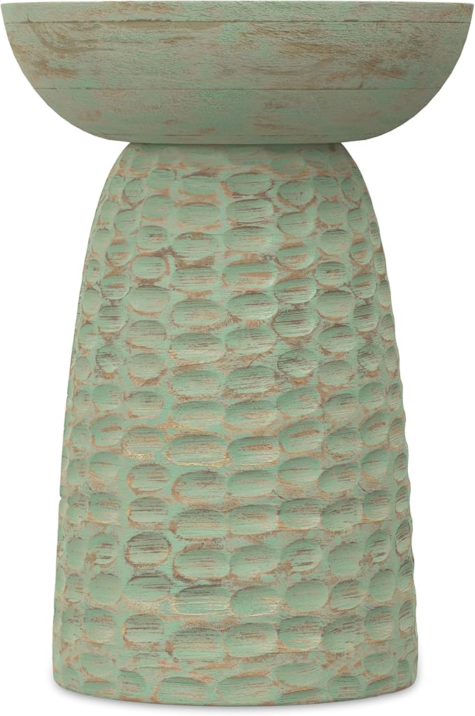 SIMPLIHOME Boyd 13-inch Wide Solid Mango End Table in Green Wash, - Image 5
