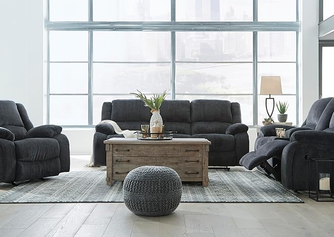 Signature Design by Ashley Draycoll Contemporary Manual Pull Tab Reclining Sofa - Image 10