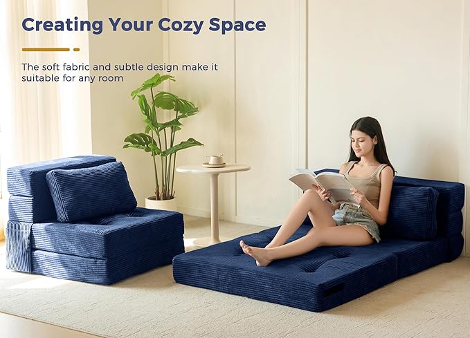 MAXYOYO Convertible Sofa Bed, Fold Out Single Sleeper Sofa - Image 3