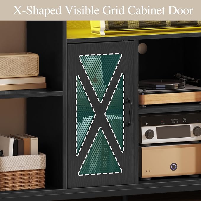 YITAHOME 33.5'' Tall TV Stands for Living Room, TV Entertainment Center - Image 7