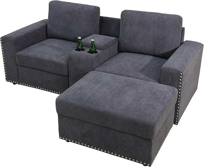Modular Sectional Sofa Living Room Ottoman, U-Shaped Modern Couches - Image 5
