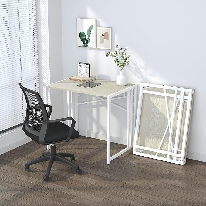 32 inch Small Folding Desk, Writing Gaming Computer Camping Desk - Image 8