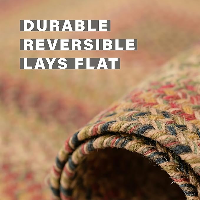 Homespice Kingston Jute Braided Area Rugs 8x10' – Ideal as Multicolor Dining - Image 4