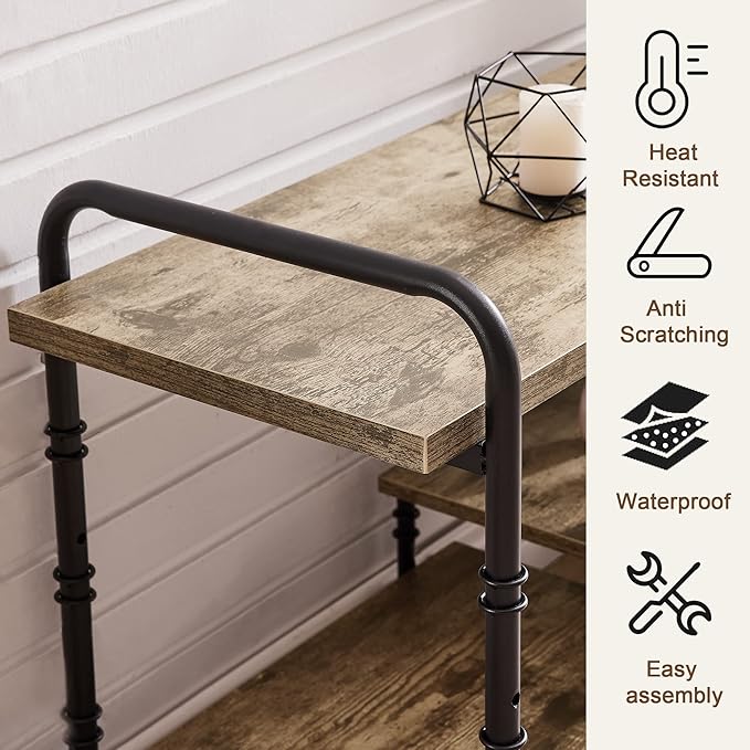 VECELO TV Stands for 55 Inch, Entertainment Center/Media Console Table - Image 5