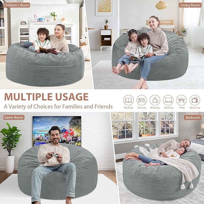 3FT Bean Bag Chair, Comfy Bean Bag Chairs - Image 5