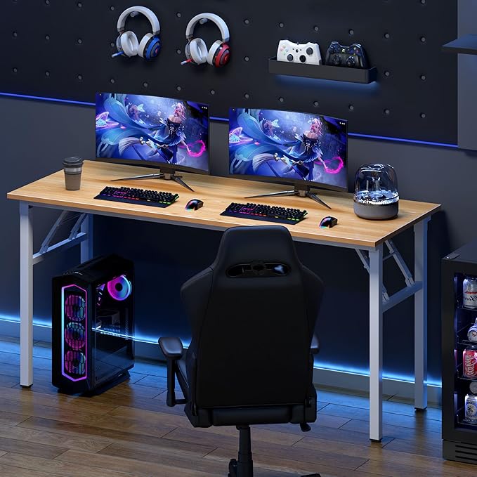 Need Home Office Desk Large Computer Desk 60 inch Sturdy Table Foldable Desk - Image 5