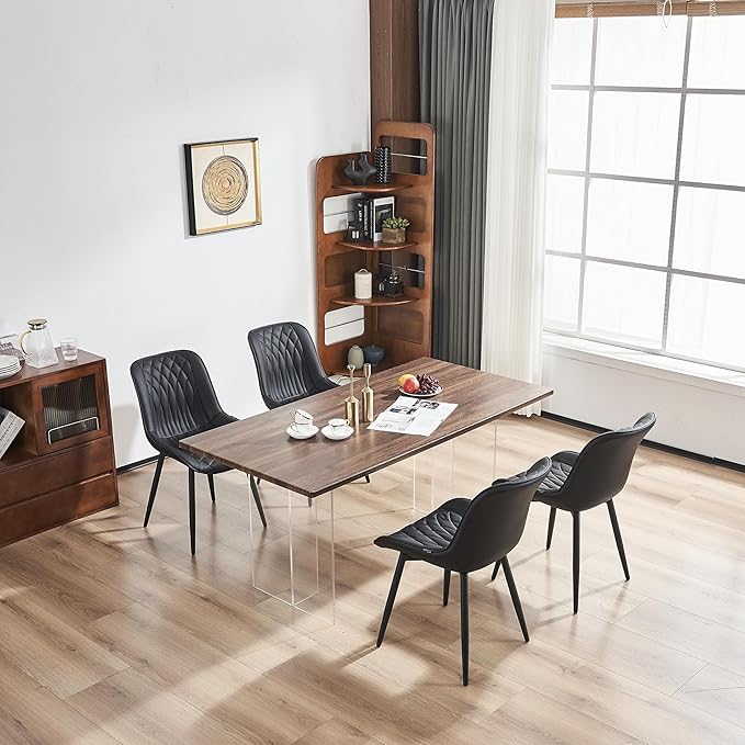 YOUNIKE Black Dining Chairs Set of 2 - Image 9