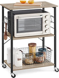 VASAGLE Kitchen Shelf on Wheels, Serving Cart by VASAGLEbySONGMICSHOME
