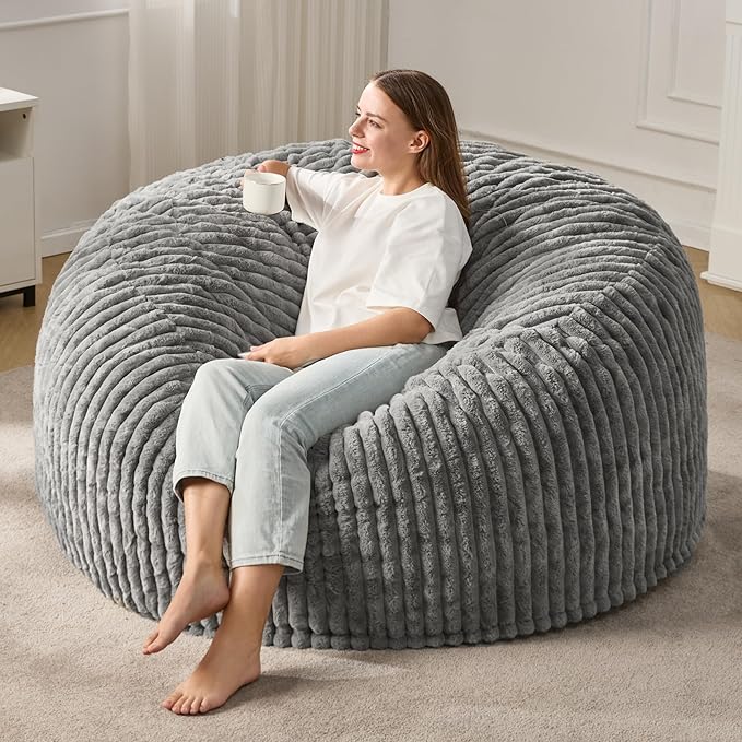 Hobestluk 5ft Bean Bag Chairs for Adults Large Beanbag Chair by YourHomeDeservesMore