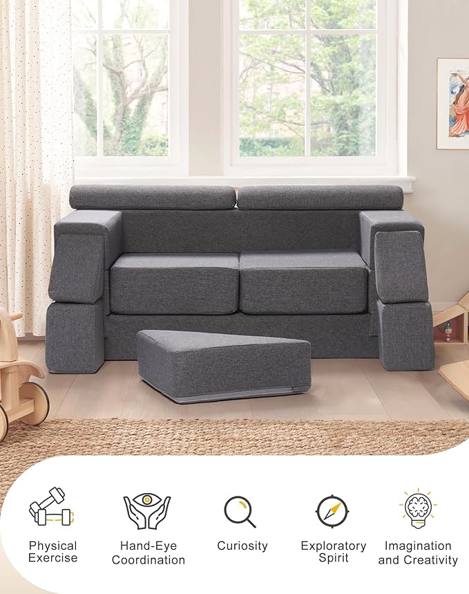 ROBUD Kids Couch, DIY-Style & Washable Toddler Sofa - Image 6