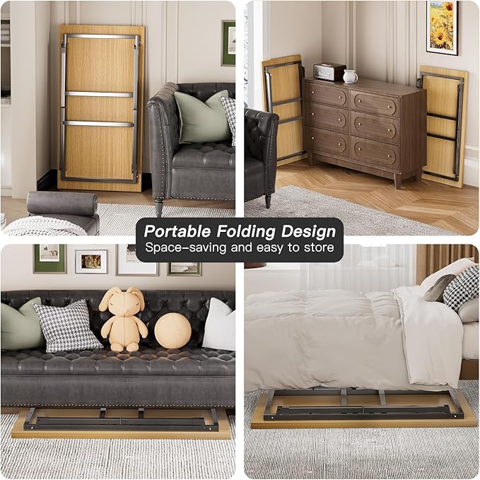 Folding Coffee Table, Portable Floor Table Desk - Image 6