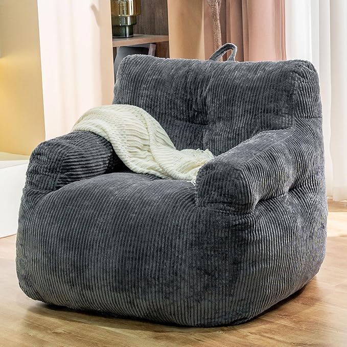 Giant Bean Bag Chair, Faux Fur Large Bean Bag Chair by STMOZE