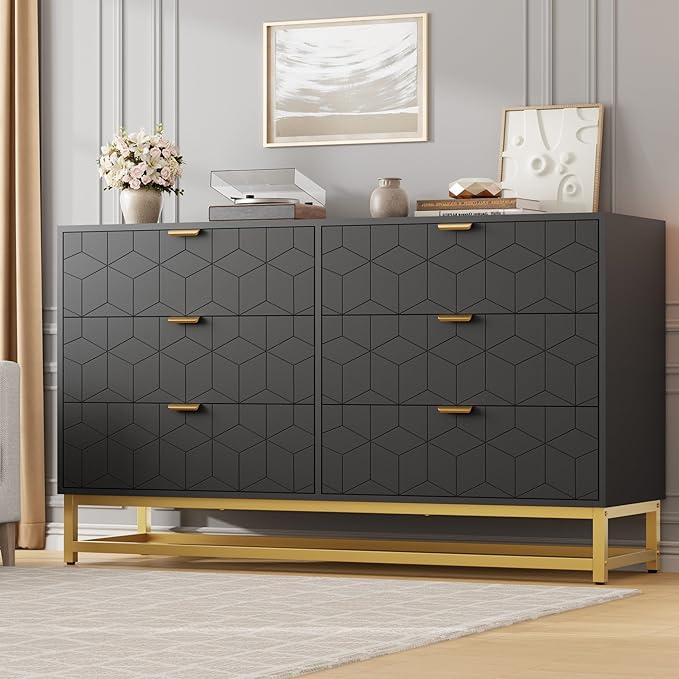 Dresser for Bedroom, 53.5" Large Dresser Organizer, 6 Drawer - Image 3