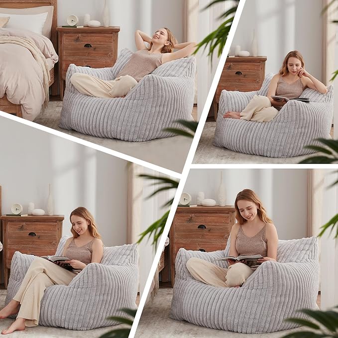 Giant Bean Bag Chairs for Adults Teens, Large Bean Bag Sofa Chairs - Image 3
