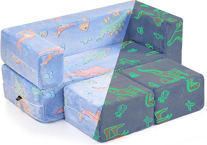 Kids Couch Sofa Modular Toddler Couch, Fold Out Kids Sofa - Image 7