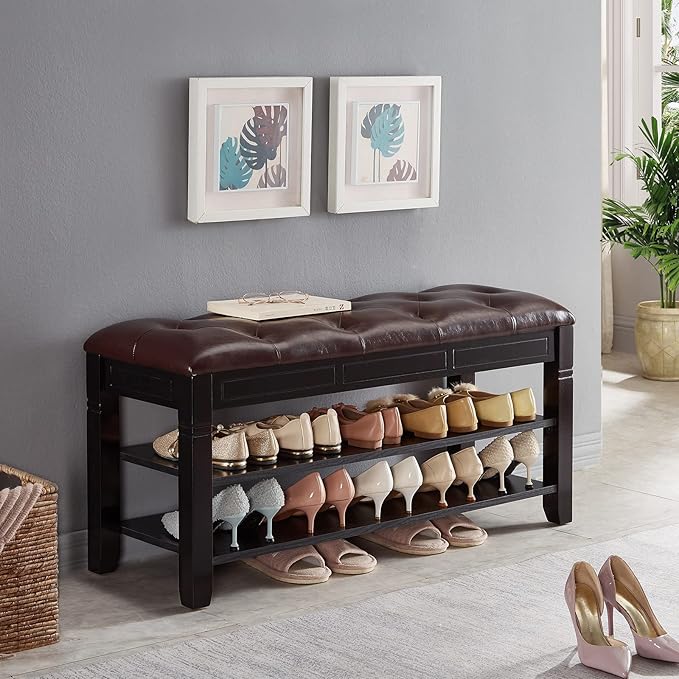 Shoe Storage Bench, Entryway Shoe Rack - Image 2