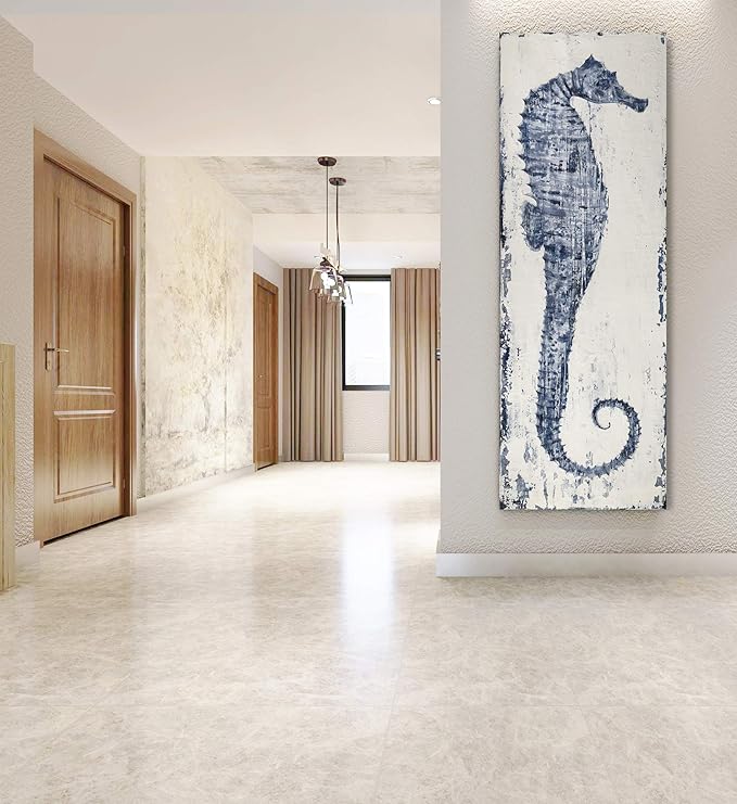 Yihui Arts Hand Painted Seahorse Canvas Art Wall Painting Pictures - Image 3