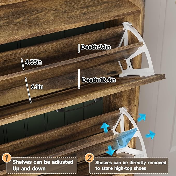 Maupvit Large Shoe Storage Cabinet - Image 6