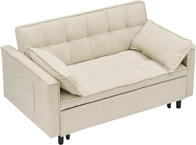 Ball & Cast Convertible Sofa Bed, Pull Out Loveseat Sleeper Sofa, Convertible - Image 9
