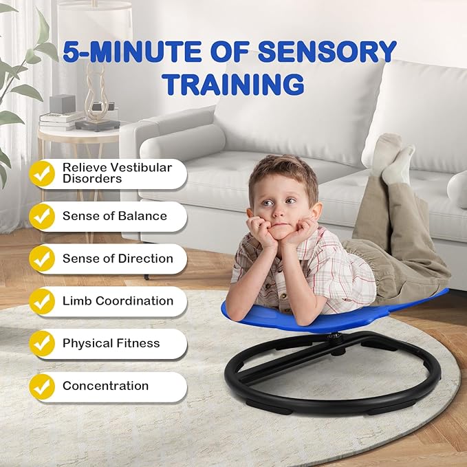 Kids Sensory Swivel Chair, Autism Spinning Chair - Image 7