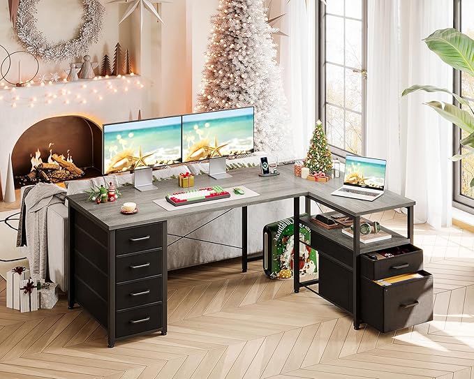 Coleshome L Shaped Computer Desk - Image 4