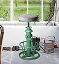 Topower Antique Industrial Round Bottom Adjustable Height Cafe Coffee Retro by Topower