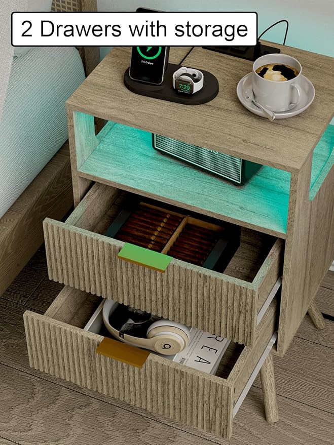 Nightstand, Modern Bedside Table - Image 6