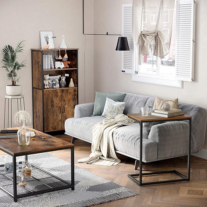VASAGLE C Shape End Table, Small Coffee Table - Image 2