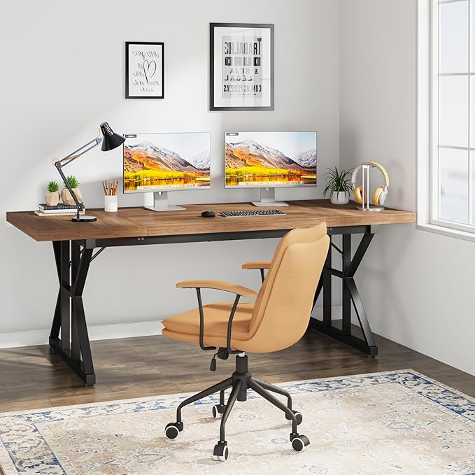 Tribesigns 70.8-Inch Executive Desk, Large Computer Office Desk Workstation - Image 4