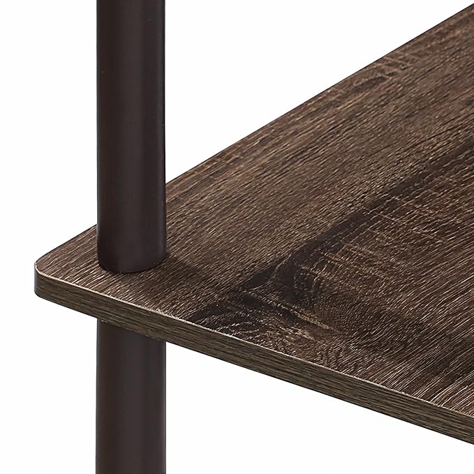 Furinno Turn-N-Tube 3-Tier Compact Multipurpose Shelf Display Rack, Walnut/Brown - Image 8
