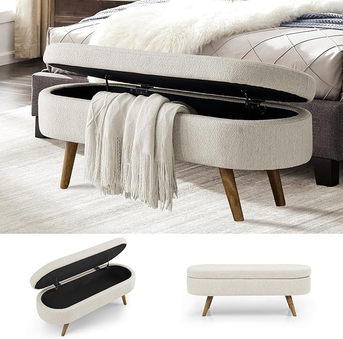 NicBex Ottoman Bench with Storage by NicBex