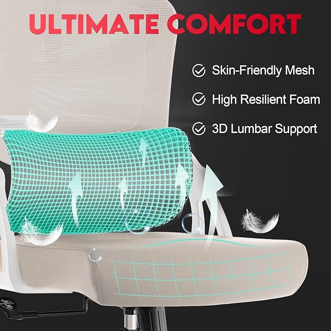 Ergonomic Office Chair - 400LB Comfy Desk Chairs - Image 3