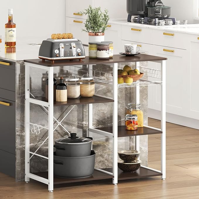 soges 3-Tier Kitchen Baker's Rack, Utility Microwave Oven Stand - Image 5