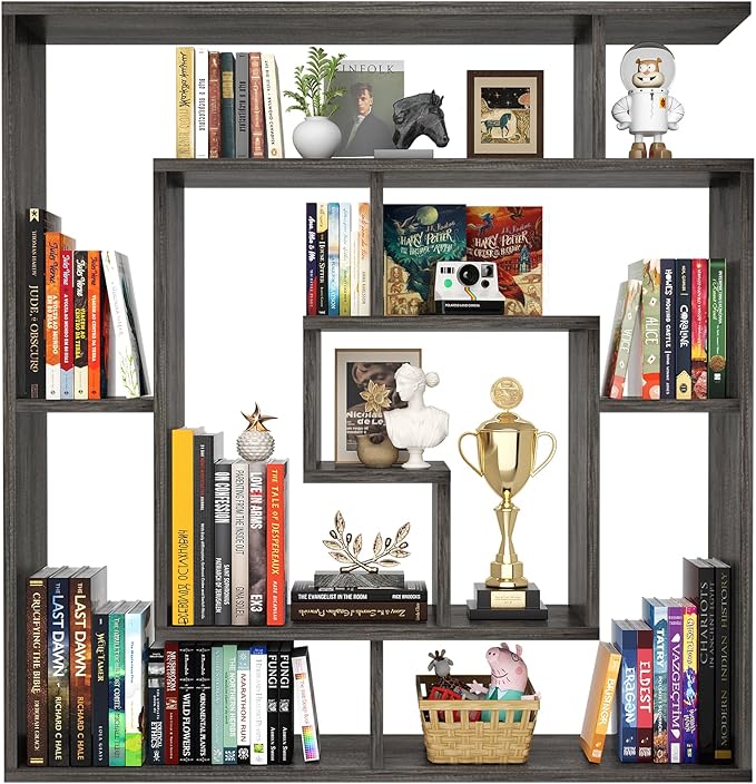 armocity 6 Tier Display Book Shelf Wall Mounted Bookshelf Freestanding by Armocity