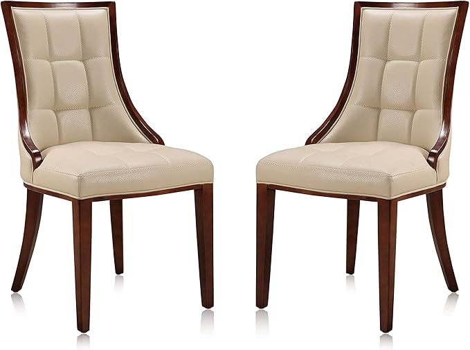 Manhattan Comfort Fifth Avenue Faux Leather Dining Chairs, Parsons Accent by ManhattanComfort