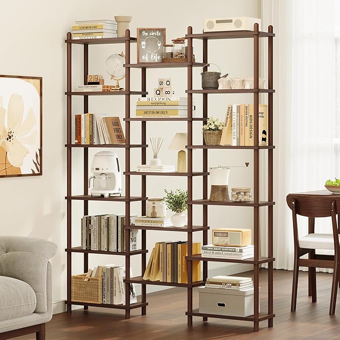 IOTXY Wooden Triple Wide Bookshelf - Image 7