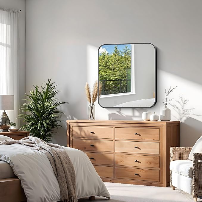 KOCUUY Square Bathroom Mirror, Living Room - Image 3