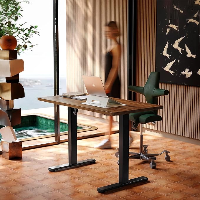 HUANUO 55 x 28 inch Electric Standing Desk Adjustable Height, 4 Memory Height by HUANUO