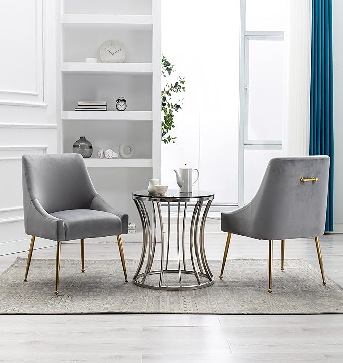 Velvet Dining Chairs, Furniture Collection Modern Contemporary Upholstered - Image 2