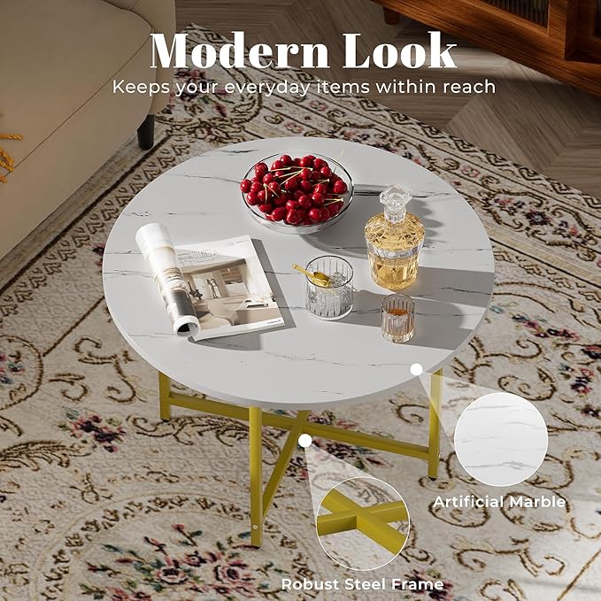 Round Coffee Table, Small Coffee Tables - Image 5