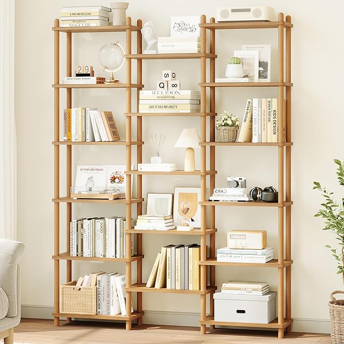 IOTXY Wooden Triple Wide Bookshelf by IOTXY