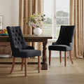 COLAMY Wingback Upholstered Dining Chairs Set of 2, Fabric Side Dining Room by COLAMYINC