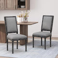 Merax Upholstered Solid Wood Dining Chairs Set of 2, French Country Style by Merax