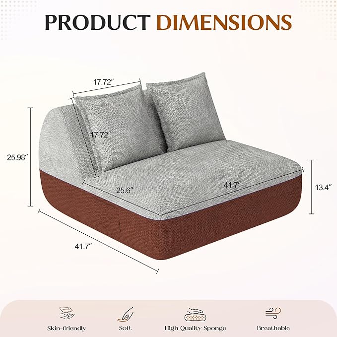Hobestluk Small Sofa Couch Lounge Sofa Chair - Image 2